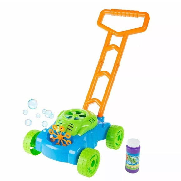 Toy Push Bubble Lawnmower Pretend Play Bubble Machine Lawn Mower with Light Up - Picture 5 of 9